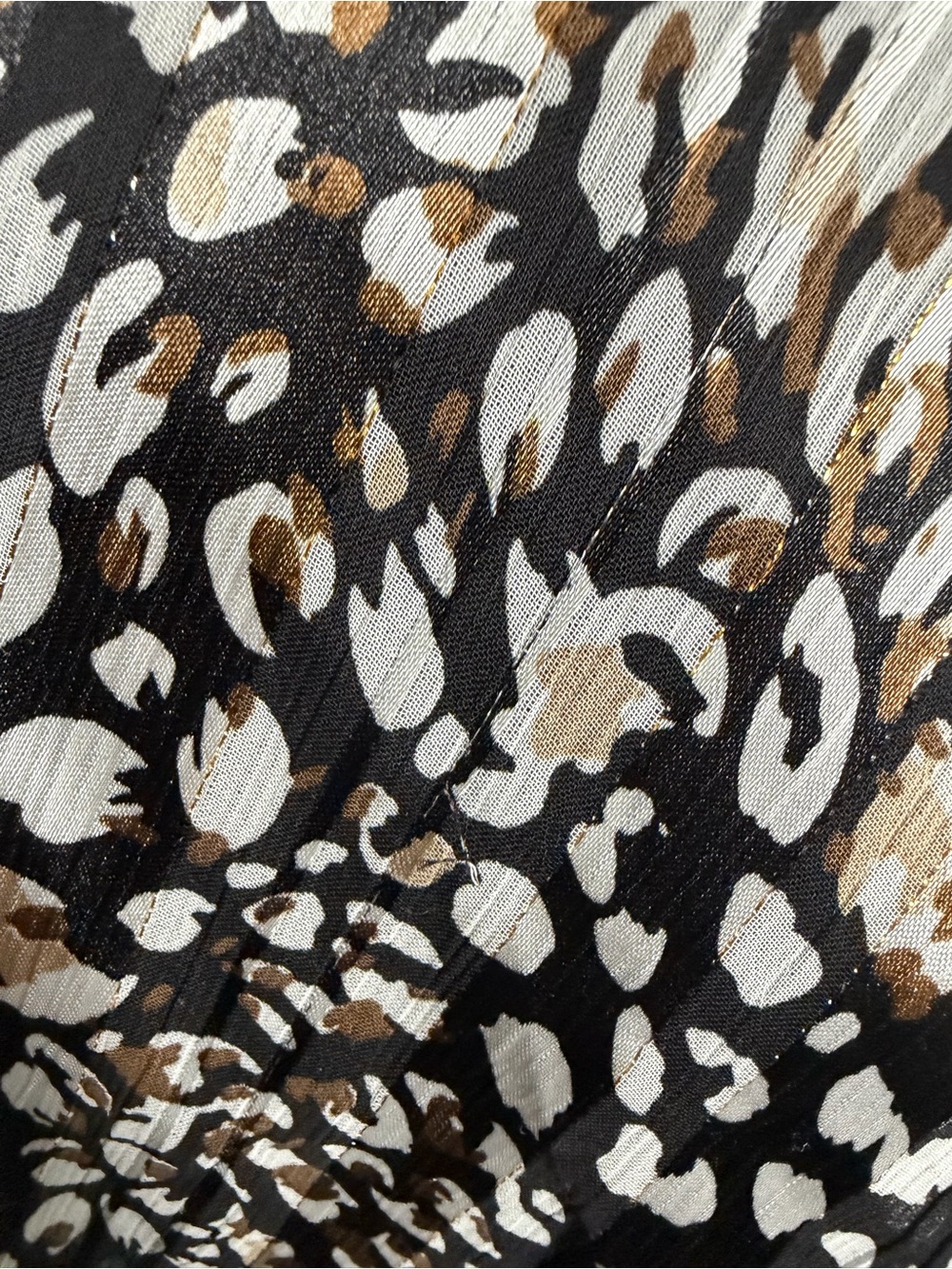 Sage Leopard-Print Satin Maxi Dress - Black & Cream - Picture 4 of 7